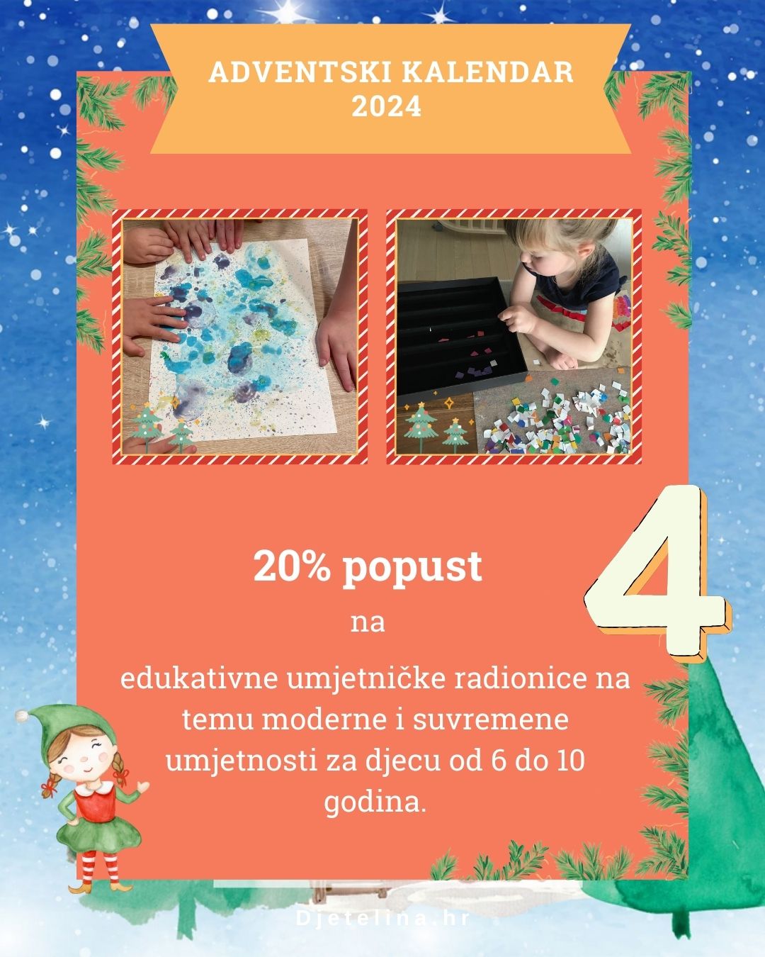 Online adventski kalendar za roditelje i djecu s popustima