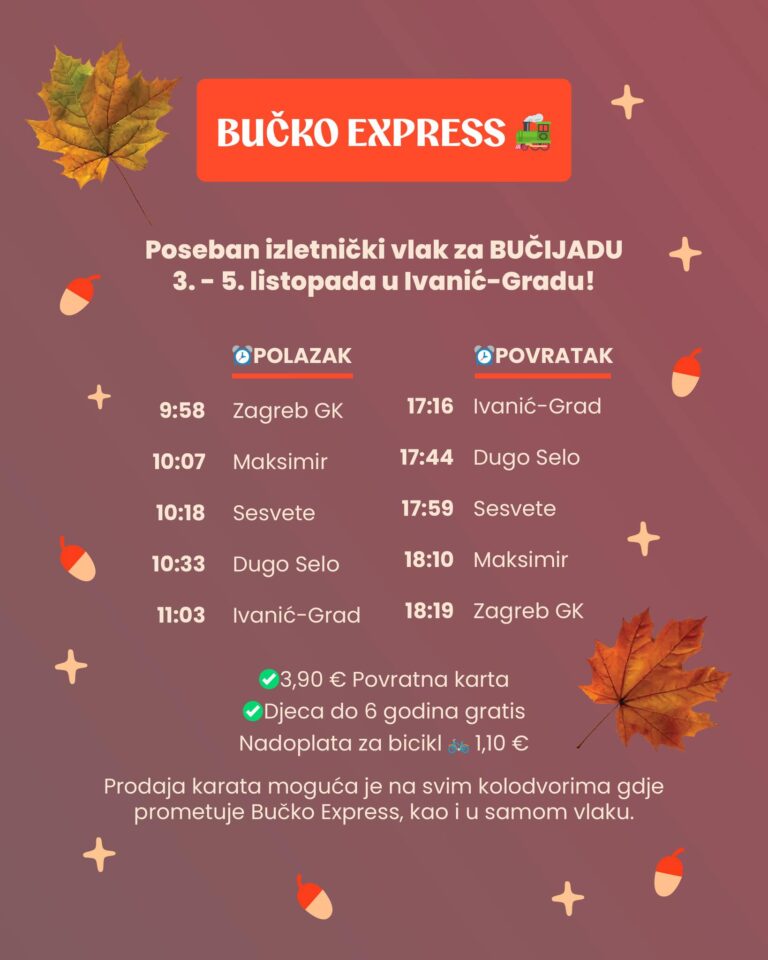 Bucijada 2025 vozni red Bucko Express 768x960